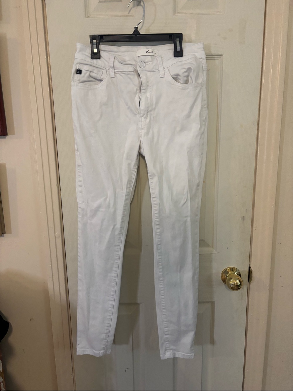 KanCan Straight Leg White Jeans